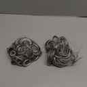 CJL HAIR 2PCS Messy Bun Hair Pieces Wavy Curly Synthetic Updo Chignon Fake Scrunchies Ponytail Extension for Women Dark Grey