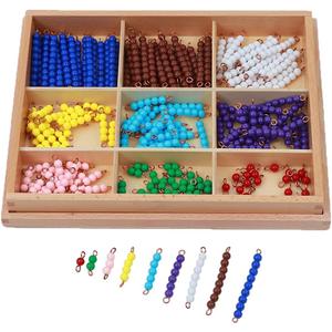 Adena Montessori Counting Beads Checker Board Beads Math Games & Teaching Numbers Counting Toys