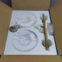 WOSHITU Black Bathroom Vanity Light Fixtures: Bathroom Lighting Fixtures Over Mirror 17.3 inch with Milky White Frosted Glass, 2-Lights Mid Century Modern Vanity Lighting Wall Light(Exclude Bulb)