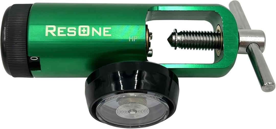 15LPM Oxygen Regulator CGA-870, Adjustable Flow 0-15 LPM - ASTM G175-03 - Aluminum/Brass, Max Inlet: 3000 PSI, Outlet: 50 PSI - Compact 1.38 inches X 4.65 inches