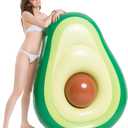 Jasonwell Inflatable Avocado Pool Float Floatie with Ball Water Fun Large Blow Up Summer Beach Swimming Floaty Party Toys Lounge Raft for Adults (L)