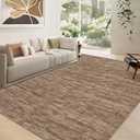 RUGSREAL 3x5 Washable Bedroom Rug Small Solid Color Rug Non-Slip Entryway Mat Stain Resistant Modern Dining Room Throw Carpet Contemporary Mat for Living Room Kitchen Nursery, 3' x 5' Taupe