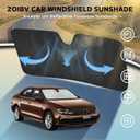 Windshield Sun Shade for Volkswagen VW Jetta 2011-2018, 5-Layer Bubble Foldable Thicken Front Window Sunshade Sun Visor Protection Accessories - Blocks Heat & UV Rays Keep Car Cooler