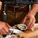 Professional Oyster Shucking Knife, 2CR13 Stainless Steel Oyster Knife, Sturdy Sharpness Opener for All Kinds of Shells, and Level 5 Cut Resistant Glove (XL)