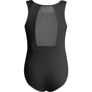 Phineein Girls Gymnastics Leotards Mesh Back - Kids Sleeveless Ballet Dance Leotard with Stylish Power Mesh Cutout Back