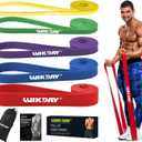Resistance Bands for Working Out, Exercise Bands, Workout Bands, Pull Up Assistance Bands for Body Stretching Training Physical Therapy Muscle Training for Men & Women (8-100 lbs, 01 Multicolour)