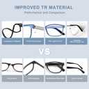 EASY READ 2 Pairs TR90 Bifocal Reading Glasses for Men,Rectangular Sport Blue Light Blocking Readers with Spring Hinge