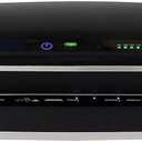 Fellowes Laminator Venus 2 125, Rapid 30-60 Second Warm-up Laminating Machine, with Laminating Pouches Kit (5734801), Black, Silver, 5.1" x 21.3" x 8.2"
