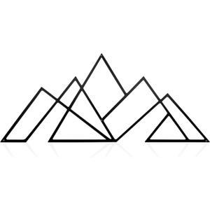 Slagindeco Mountain Metal Wall Art - Geometric Wall Sculpture - Horizontal Contemporary Home Decor for Living Room, Bedroom & Office