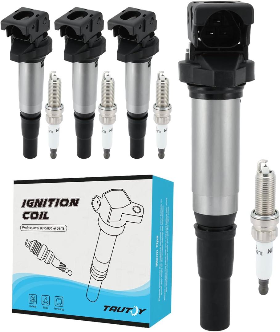 Set of 4 UF598 Ignition Coil Pack & Iridium Spark Plug (1.6L Only) For Mini Cooper 2007-2015,Countryman 2011-2016,Paceman 2013-2016, Replace # C1692 GN10328 12137575010 1213755001 5C1749 597091
