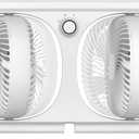 shinic 3-Speeds Window Fan with 180+90 Rotatable Fans, Manual Reversible, Vertical Window Fan with Rigid & Accordion Expanders, Width Adjustable (21.65" to 33.27"), Ideal for Home, Kitchen, Bedroom