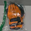 100% Waterproof Gloves for Men and Women, Winter Work Gloves for Cold Weather, Thermal Insulated Freezer Gloves, Touch Screen, With Grip, Orange, Small