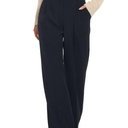 FUNYYZO Wide Leg Pants Women's High Elastic Waisted in The Back Business Work Trousers Long Straight Suit Pants, M