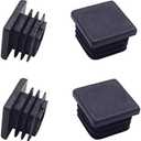 1 Inch (25 mm) Square Plastic Plugs Tubing End Caps for Square Tubing Post (4 Pack)