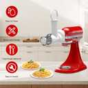 Pasta Maker Attachment for Kitchenaid Stand Mixer with 6 Different Shapes of Pasta Outlet, Durable for Kitchenaid Accessories and Attachments, Dishwasher Safe
