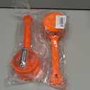 Peeling Knife With Storage Box, Fruit And Vegetable Peeler With Container, Double-Sided Stainless Steel Multi-Function Peeler For Home Kitchen (D-2pcs Orange)