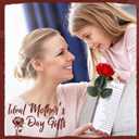 Sayglossy 12 Sets Rose Pen Mother's Day Gifts Artificial Red Flower Ballpoint Pens with Inspirational Praise Card Rose Party Favor Church Gifts for Mom Friend Pastor's Wife