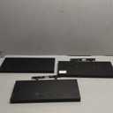 AMADA HOMEFURNISHING Floating Shelves Black, Wall Shelves with Invisible Brackets for Bedroom, Bathroom, Living Room, Kitchen, Set of 3 - AMFS07 (15.7 Inches)