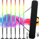 6Pack 4ft RGB Tube Light Portable 5000mAh Battery Powered with Stand Handheld Color Neon Light Bar LED Video Light with Bag for Photography DJ Dance Party Stage Painting Photo Booth Lighting