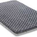 Dog Bed for Crate High Resilience Foam Crate Pad Mat for Medium Large Dogs Washable Anti-Slip,35" x 22",Dark Gray