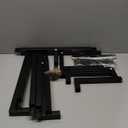 Wedding Welcome Sign Stand, 50x30x 20 Heavy Duty Easel Stand for Sign with 8 Pair Satin Ribbon & 2 Leather Strap, Welcome to Our Wedding Sign Holder, Metal Floor Standing Easels for Signs, Poster (Black)