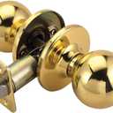 Design House 782912 Ball Passage Hall and Closet Door Knob, Polished Brass  