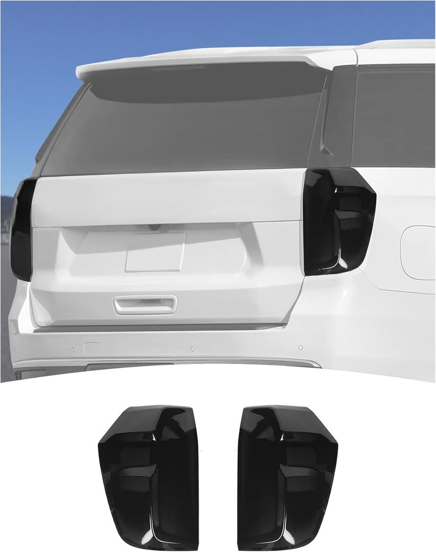 Tail Light Lamp Cover Fit for Chevrolet Suburban 2020 2021 2022 2023 2024 2025 Smoked Black Tail Light Cover Trim Rear Guard Blackout Exterior Accessories