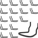 HUHOLE 16 Pack Pegboard Pliers HolderBlack Stainless Steel Peg Board Tool Holders for Garage Organization-Secure Ring Style Hooks for Pliers, Wrenches & ScissorsFits 1/4, 3/16, 1/8 Inch Boards