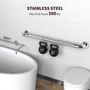 ZUEXT 2 Pack 32 Inch Chrome Anti Slip Shower Grab Bar with Knurled Grip