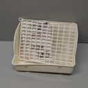 Automatic Parakeet Bird Bath with Pump, Large Bird Shower Fountain Indoor Bathtub with Running Water, Parrot Bath Tub Faucet for Pet Birds, African Grey, Cockatiel, Conure, Budgie, Lovebird (Square - White)