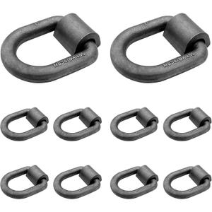 10Pack 1" Weld On D Ring Heavy Duty, Weldable Trailer D-Rings 1 inch for Truck Trailers, Breaking Load 46, 800lbs