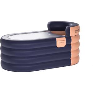 Inflatable adult bathtub with electric air pump,Suitable for hot water bath & ice bath(grapefruit tangerine)
