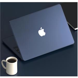 KEROM Midnight Clear Case for MacBook Air 13 inch 2026 M5, 2022-2025 M4/M3/M2 A3240 A3113 A2681, Matte Plastic Hardshell & Keyboard Cover for Mac Air 13.6 inch Case, Frosted Midnight