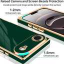 Designed for iPhone Air Case Rectangle, Works with Magnetic Wireless Charging, Full Lens Protection, Flexible TPU Electroplated Edge for Women Men Phone Case for iPhone Air Green (Air 6.5inch)