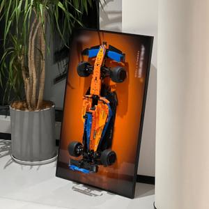 iLuane Display Wallboard for LEGO 42141 Technic McLaren 2022 Replica Model Car Building Sets, Adult Collectibles Wall Mount, Room or Office Decor for Men & Women, Gradient Color (No Car Included)