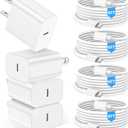 iPhone 15 16 Charger,iPad Charger 4Pack 6FT USB C to C Charging Cable Cord with 4Pack 20W iPhone Fast Charger Block for iPhone 16/16 Pro/15/15 Pro,iPad Pro 12.9/11 in,iPad air 5/4