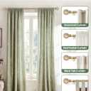2 Pack Boho Wood Curtain Rods for Windows 48 to 84 Inch,1" Adjustable Window Curtain Rod with Imitation Wooden Grain Finials, Decorative Farmhouse Rustic Drapery Rods, 36-88'', Weathered Wood