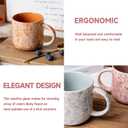 MONITO 12 OZ Coffee Mugs Set of 6, Modern Coffee Mugs Set with handle for Tea/Latte/Cappuccino/Milk/Cocoa.