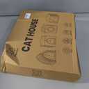 Apasiri Indoor Cat Houses for Indoor Cats, Warm Insulated Covered Cat Cave for IndoorCats House, Strong Scratch-Resistant Capacity, Sturdy Fiber, Compatible with Heating Pads, Cat (15"x15"x13")