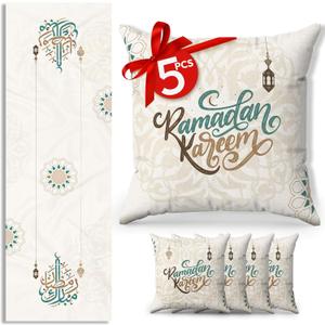 OLEEK Decorations for Home - Table Runner & 4pcs Pillow Covers 20x20 inches - Decorations for Table - Gifts - Decor 2026