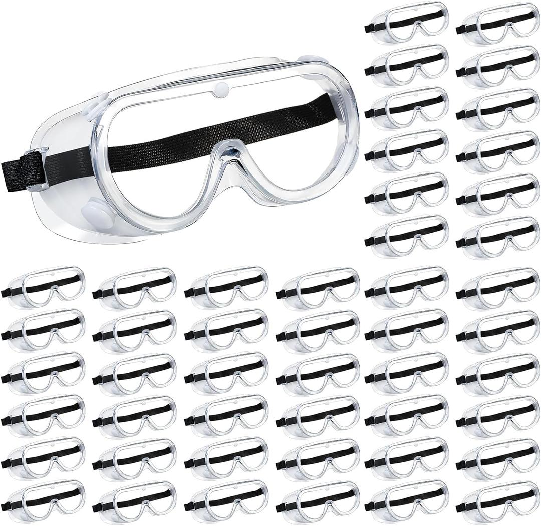 Safety Goggles Anti Fog Lab Goggles Clear Protective Eye Goggles Adjustable Safety Goggles for Chemistry Lab Mowing