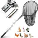 Catch Net, Small Animal Catcher Net for Chicken, Duck, Goose, Fish, Cat, Bird, Raccoon, Dog and Others(43"- 78" Handle with 20" Net Opening)