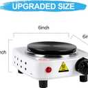DINGPAI Hot Plate for Candle Making, White Color Electric Hot Plate for Melting Wax, Chocolate, Candy and More