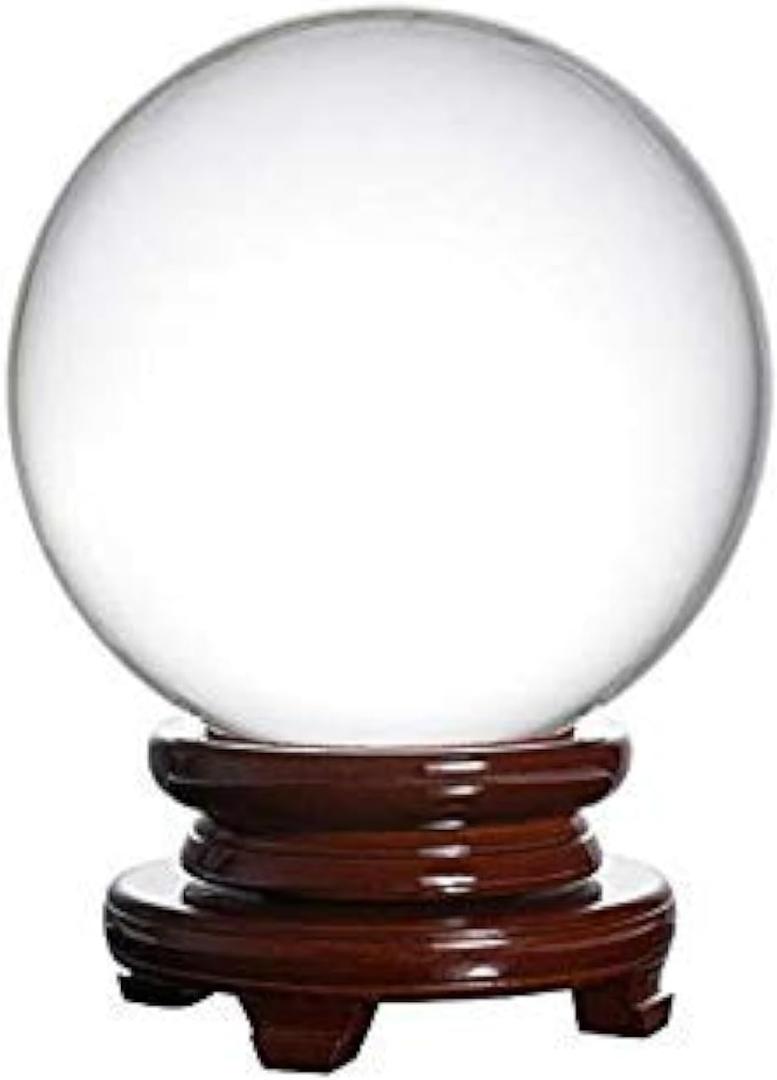 LONGWIN Huge Crystal Ball 250mm(9.8 inch) Feng Shui Ball Sphere with Free Wooden Stand