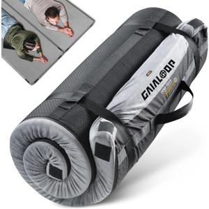 3 Inch GAIALOOP Thick Memory Foam Camping Mattress Sleeping Pad [Car/Tent/Cot] Glamping Portable Floor Mat Roll Up Futon Mattress for Guests Sleepover (2PCS TWIN:75*38*3")