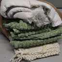 Beeveer Extra Large Outdoor Boho Picnic Blanket 91'' x 71'' Green Table Runner 6 Throw Pillow Cover Woven Cotton Yarn Oversize Beach Blanket Washable for Picnic Camp Wedding