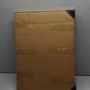 22 Inch Rectangle Black Ottoman Tray with Gold Metal Handles, Extra Large Wooden Serving Tray for Living Room, Coffee Table, Kitchen & Hosting