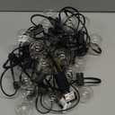 25FT String Lights, G40 Outdoor String Lights Edison Light Bulbs Clear Globe Lights for Backyard Patio Lights Indoor/Outdoor Commercial Decoration -5 Watt/120 Voltage/E12 Base -Black Wire