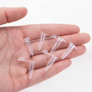 0.2ml Microcentrifuge Tubes 300 Pieces, EO Sterilized Plastic Small Vials with Caps for Sample Storage Without Leakage(300)