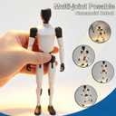 Articulated Humanoid Robot Action Figure Toy, Pre-Assembled T13, 16 Movable Joints, Popcorn Robot Model, Desktop & Car Decoration Ornament, Trendy Toy, Birthday Gift